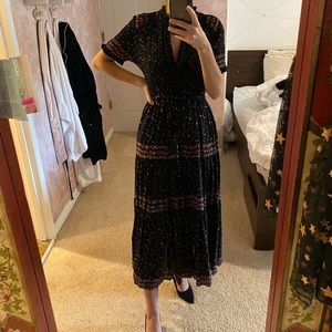 Floral midi with short sleeves